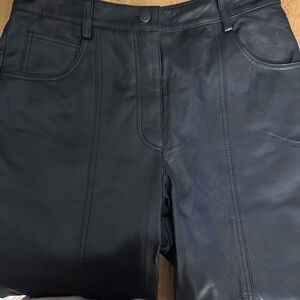 Five Pocket 100% Leather Pants-Size 8